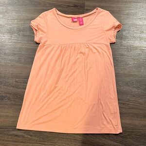 Personal Identity Peach Orange Babydoll Top Medium